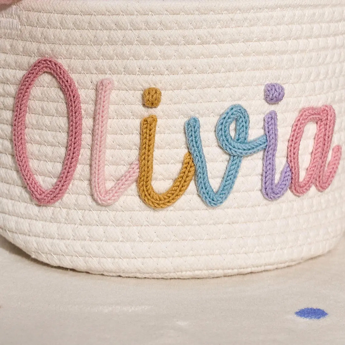 Personalized Knitted Baby Baskets