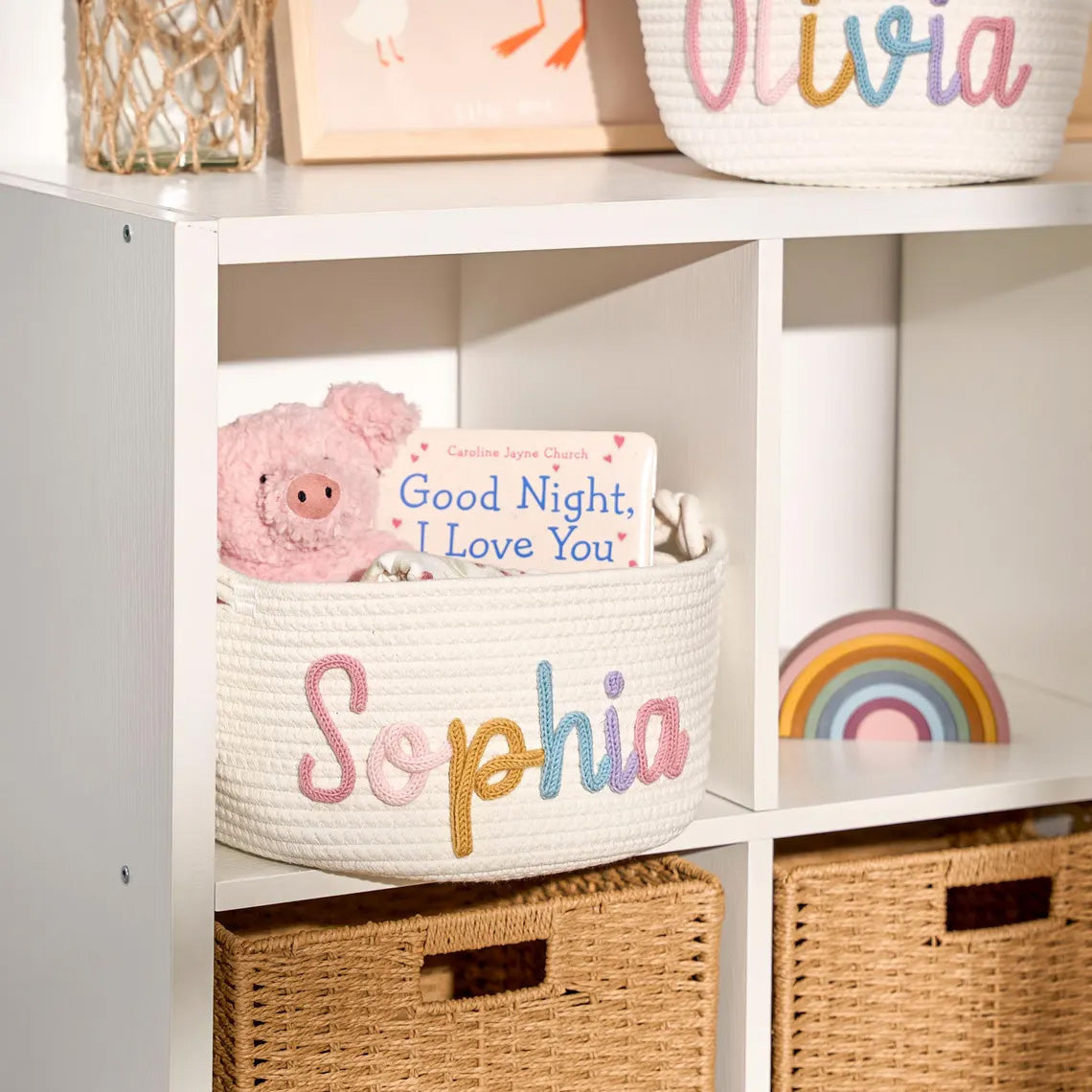 Personalized Knitted Baby Baskets