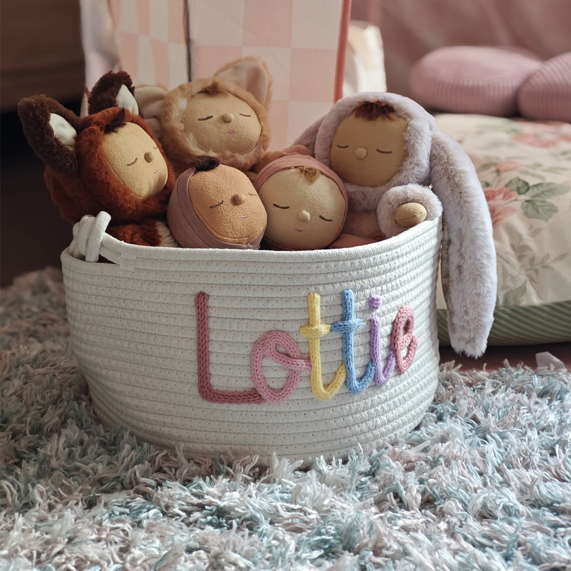 Personalized Knitted Baby Baskets