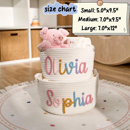 Personalized Knitted Baby Baskets
